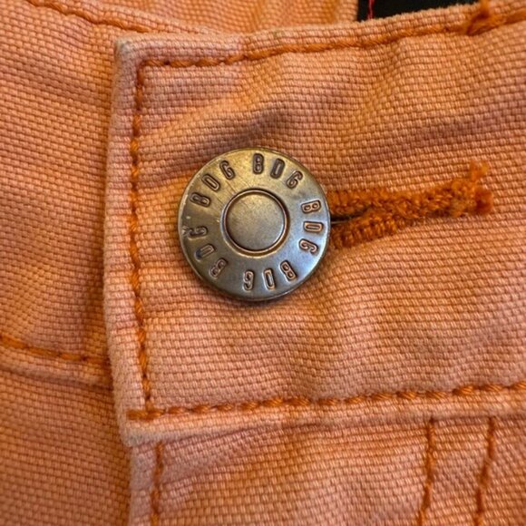 BDG Urban Outfitters Orange Denim High Waisted Cuffed Shorts Women's Size S P - Picture 3 of 6